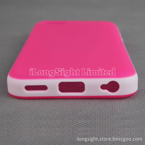 Double Color Translucence TPU Case For iPhone 5C